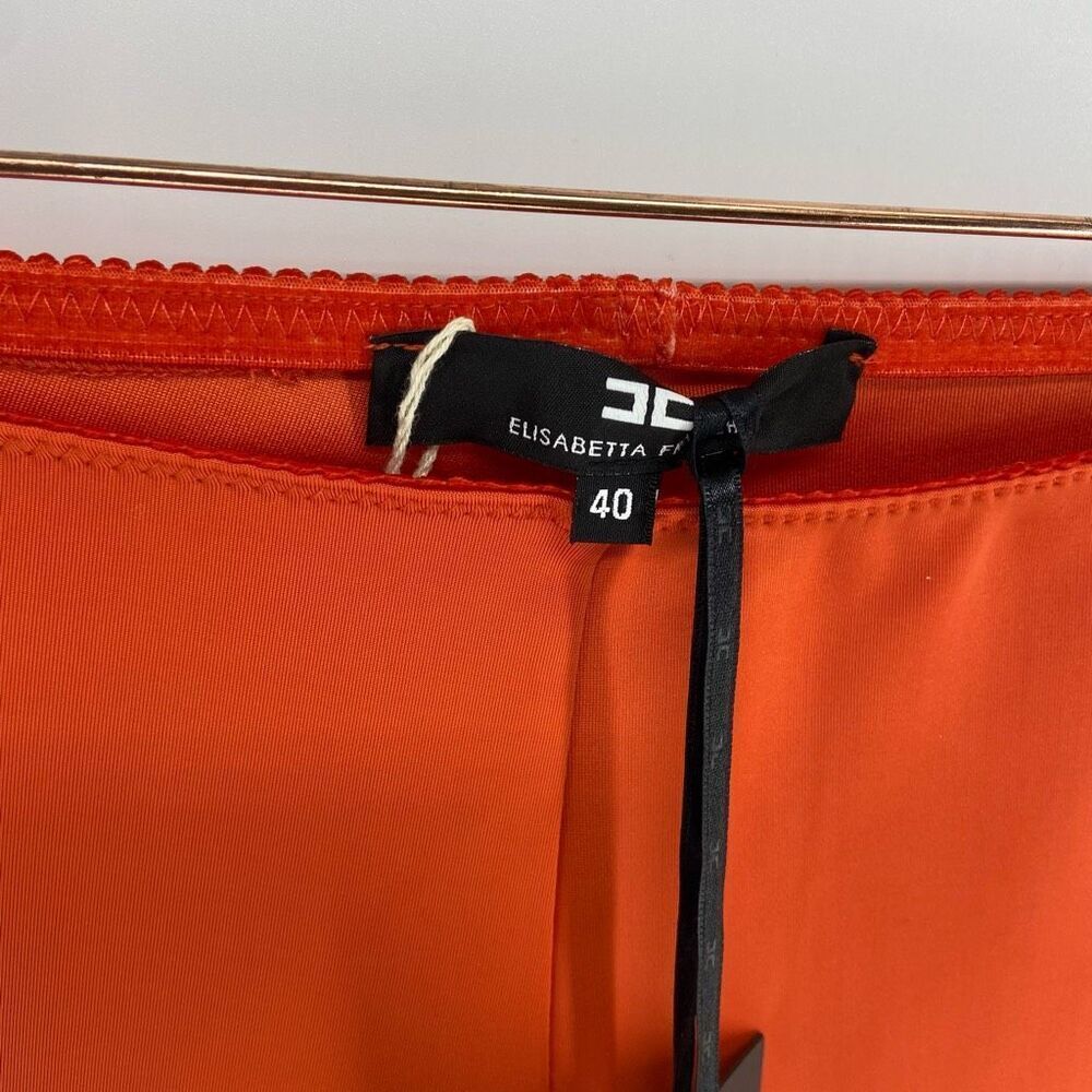 Elisabetta Franchi Women's Orange Stretch Leggings Italian 40 - Picture 2 of 11